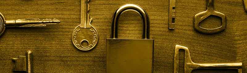 Privacy Policy header image of keys and locks